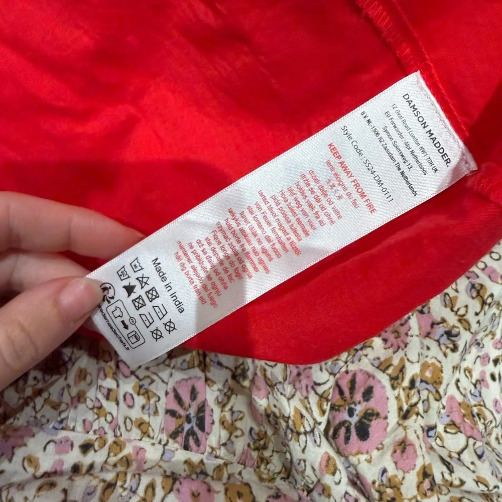 Damson Madder / Penelope mini dress in red eyelet broderie 6 - Picture 8 of 9